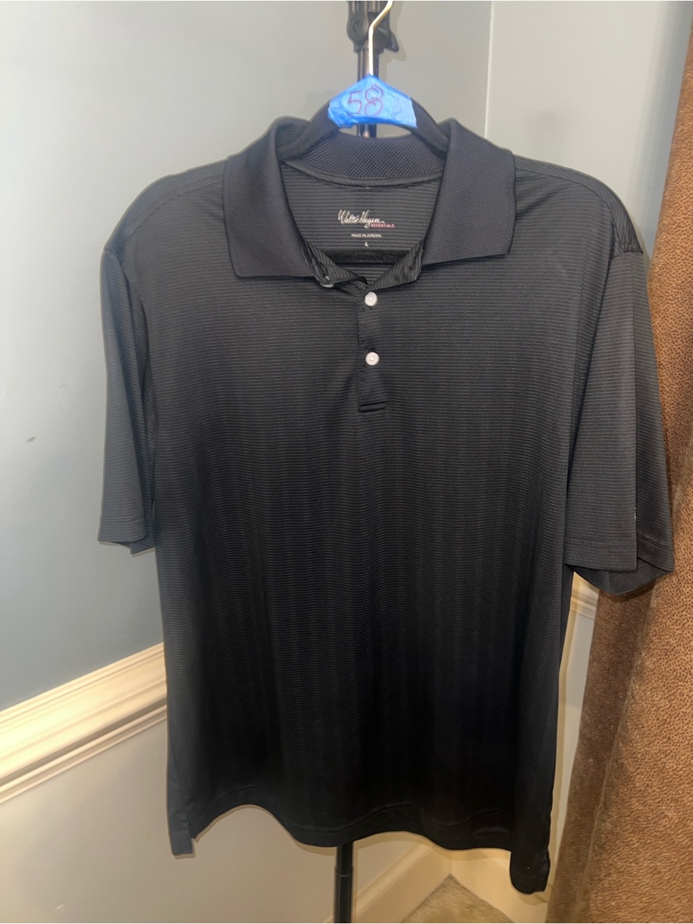Walter Hagen Black Men's Short Sleeve Polo